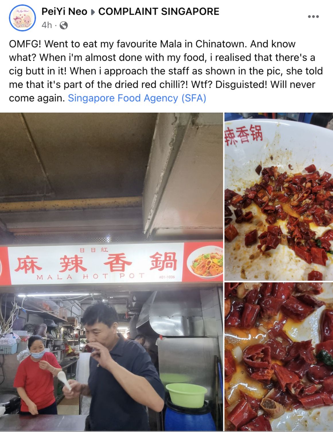 Parah! Pelanggan Ini Temukan Puntung Rokok dalam Hot Pot Pesanannya