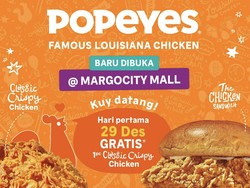 Popeyes Indonesia Dibuka Hari Ini, Gerai Pertama di Margo City Depok