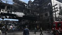 Sisa-sisa Kebakaran Kasino di Kamboja, 10 Orang Tewas