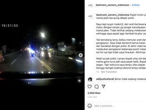 Si Paling Benar di Jalan, Mobil Pepet Motor Patwal Polisi
