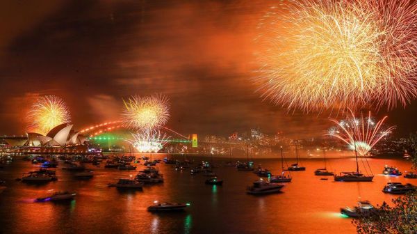 Suasana Pesta Kembang Api di Sydney