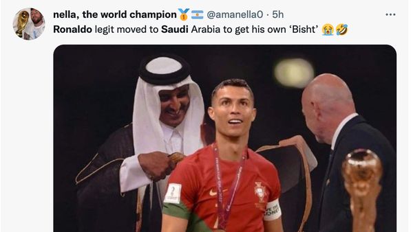 Meme Ronaldo ke Al Nassr, Gara-gara Logonya Mirip Real Madrid?