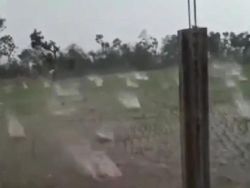 Ngeri! Momen Hujan Es Batu di Jeneponto Sulsel