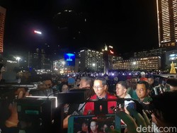 Petasan Menyala saat Heru Budi di Bundaran HI!