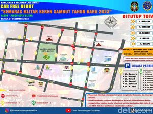 Catat! Ini Jalan Ditutup Total Jelang Malam Pergantian Tahun di Kota Blitar