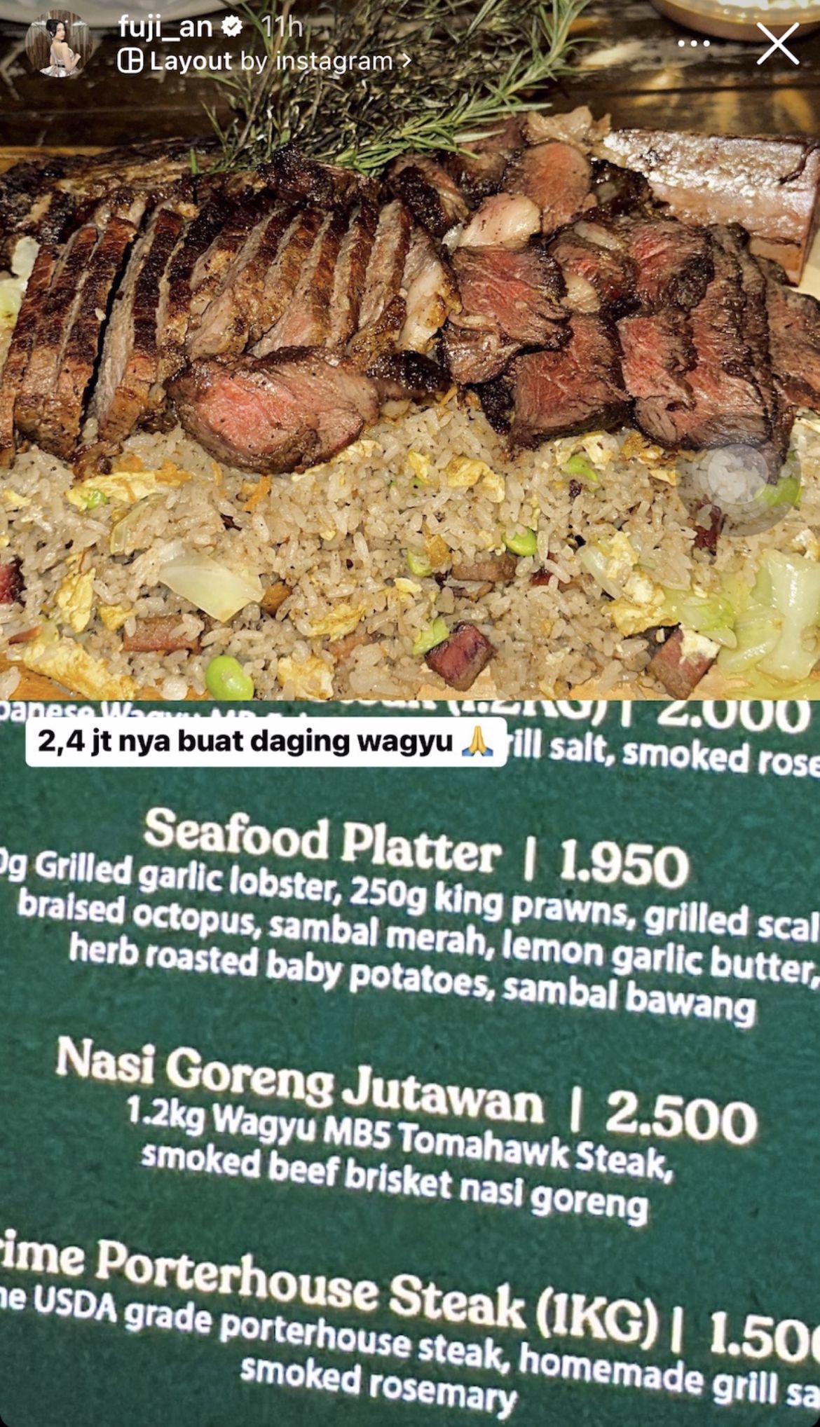 Liburan di Bali, Fuji Makan Nasi Goreng Rp 2,5 Juta di Beach Club Hotman Paris