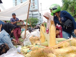 Penjual Ikan-Jagung di Surabaya Cuan Dagangan Diborong untuk Tahun Baruan