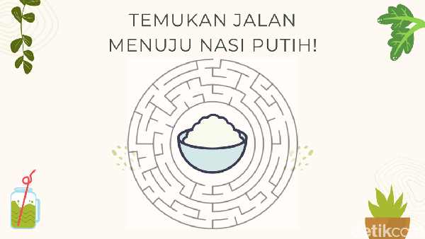 Tes Mata dan Perut, Temukan Jalan Terdekat Menuju Nasi Putih!