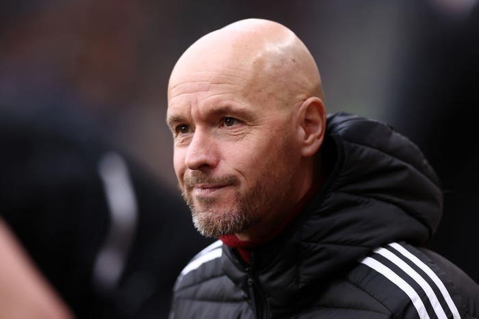Erik ten Hag WOLVERHAMPTON, ENGLAND - DECEMBER 31: Erik ten Hag, Manager of Manchester United, looks on prior to the Premier League match between Wolverhampton Wanderers and Manchester United at Molineux on December 31, 2022 in Wolverhampton, England. (Photo by Naomi Baker/Getty Images)