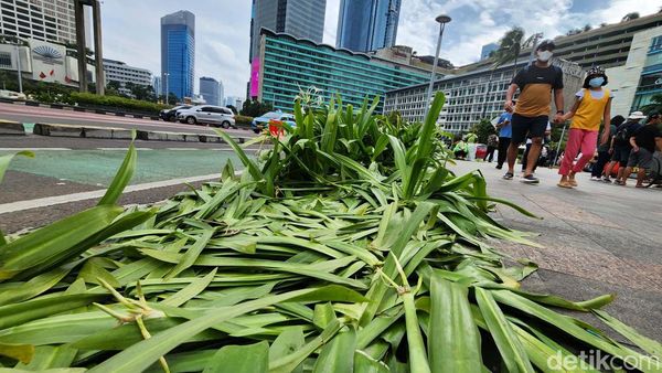Taman yang Rusak di Bundaran HI Diperbaiki