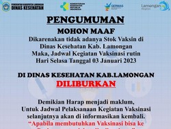 Stok Vaksin Booster di Lamongan Kosong