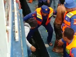 Terombang-ambing 2 Jam di Perairan Kep Seribu, 65 Penumpang Dievakuasi Terombang-ambing 2 Jam di Perairan Kep Seribu, 65 Penumpang Dievakuasi