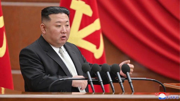 North Korean leader Kim Jong Un attends a session of the sixth enlarged meeting of the eighth Central Committee of the Workers Party, in Pyongyang, North Korea, in this photo released on January 1, 2023 by North Koreas Korean Central News Agency (KCNA). KCNA via REUTERS