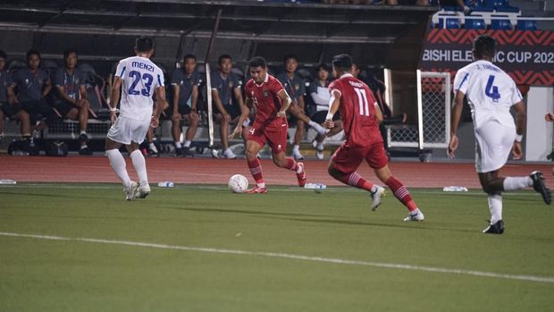 Indonesia melawan Filipina di Piala AFF 2022 di Stadion Rizal Memorial.