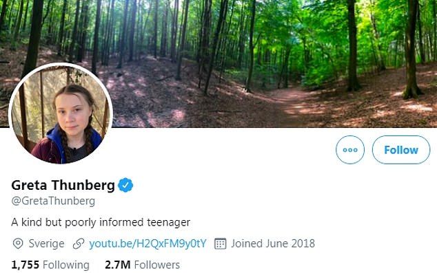 Twitter Greta Thunberg