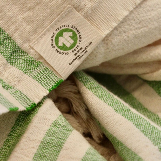 Label certified cotton oleh GOTS/