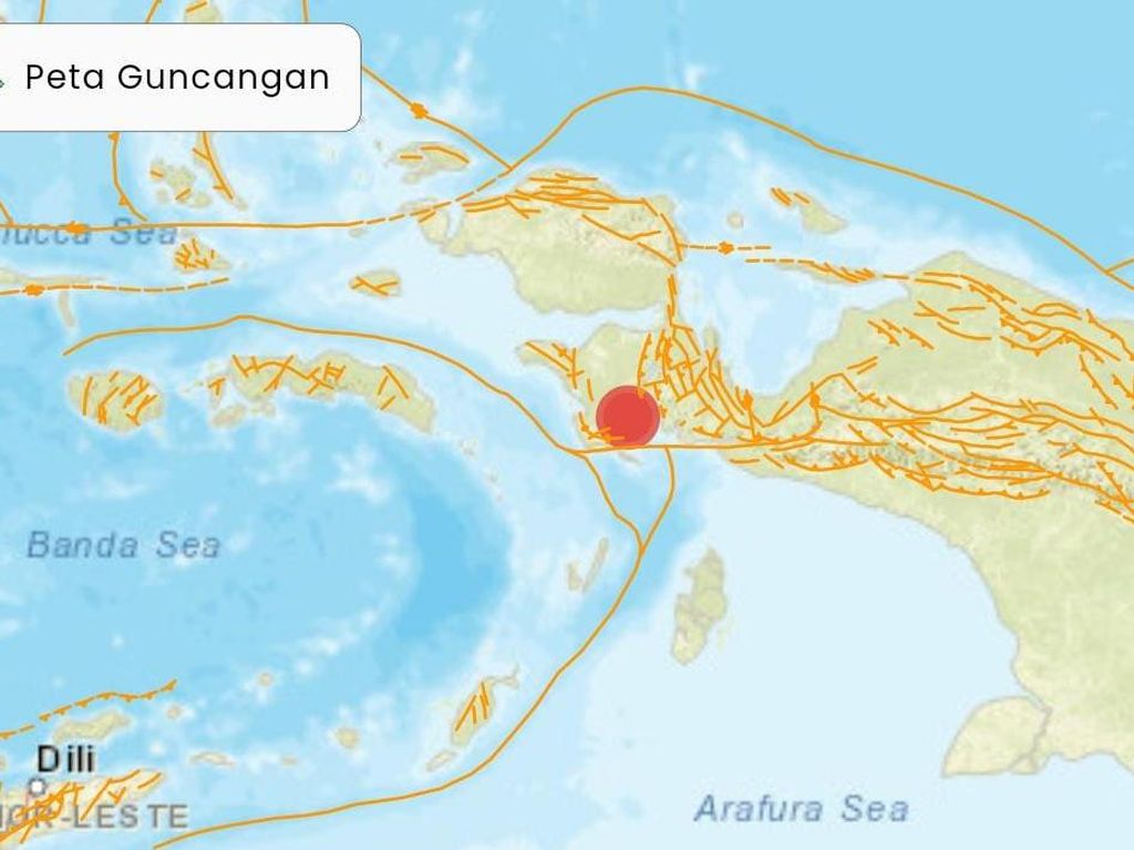 Gempa M 4,2 Guncang Kaimana Papua Barat, Kedalaman 10 Kilometer