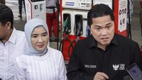 Potret Erick Thohir dan Nicke Umumkan Harga BBM Turun