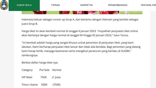 Panpel Rilis Tiket Piala AFC di Stadion Dipta, Berikut Harga dan