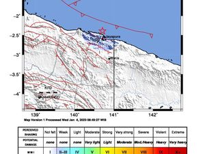 Gempa M 4,9 Guncang Jayapura, Berpusat di Darat