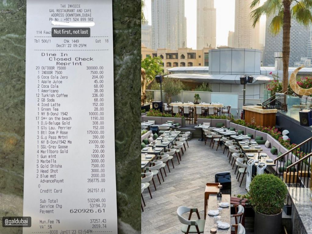 Heboh! Tagihan Makan Malam Tahun Baruan di Dubai Sampai Rp 2,6 Miliar Heboh! Tagihan Makan Malam Tahun Baruan di Dubai Sampai Rp 2,6 Miliar