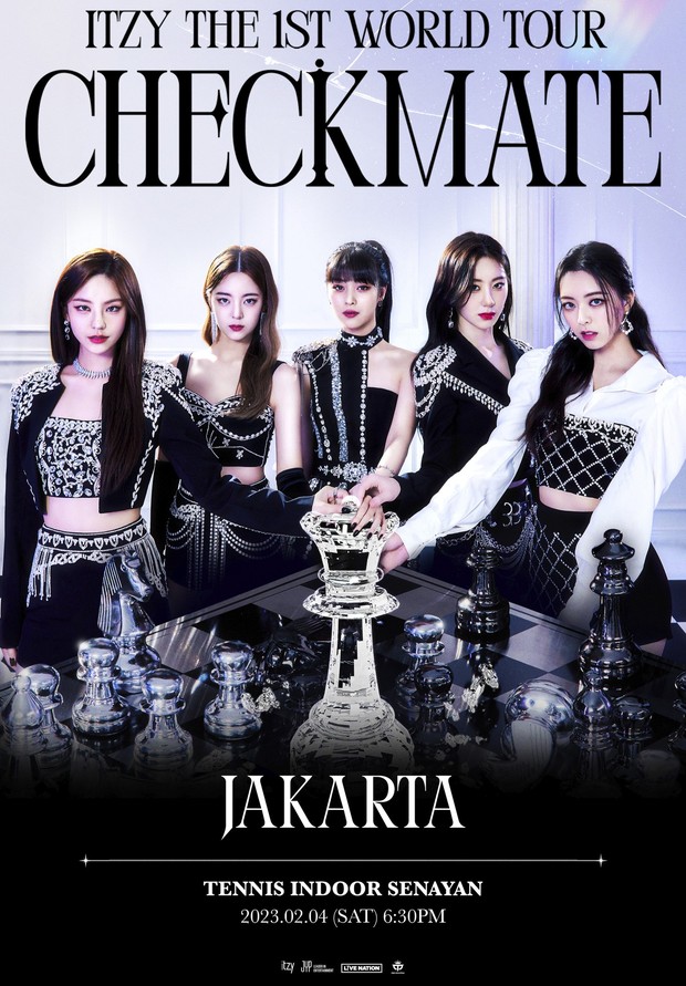 𝐈𝐓𝐙𝐘 𝐓𝐇𝐄 𝟏𝐒𝐓 𝐖𝐎𝐑𝐋𝐃 𝐓𝐎𝐔𝐑 𝐂𝐇𝐄𝐂𝐊𝐌𝐀𝐓𝐄 𝐢𝐧 𝐉𝐀𝐊𝐀𝐑𝐓𝐀 / Foto : twitter.com/ITZYofficial 𝐈𝐓𝐙𝐘 𝐓𝐇𝐄 𝟏𝐒𝐓 𝐖𝐎𝐑𝐋𝐃 𝐓𝐎𝐔𝐑 𝐂𝐇𝐄𝐂𝐊𝐌𝐀𝐓𝐄 𝐢𝐧 𝐉𝐀𝐊𝐀𝐑𝐓𝐀 / Foto : twitter.com/ITZYofficial