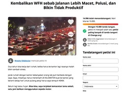 Petisi Kembalikan WFH Sudah Ditandatangani Hampir 15 Ribu Orang