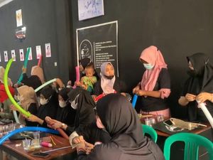 Relawan Ganjar Gelar Pelatihan Bouquet Balon Art di Bandar Lampung