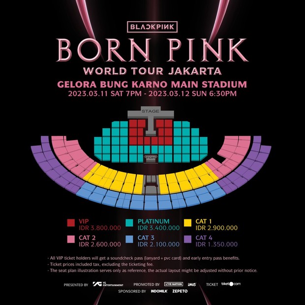 SEATING PLAN BLACKPINK WORLD TOUR [BORN PINK] JAKARTA / Foto : twitter.com/ime_indonesia