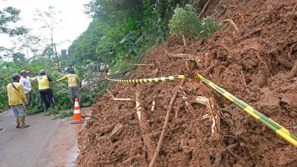 Longsor Tutup Jalur  Alternatif Semarang-Temanggung