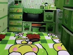 Viral Kos-kosan Interiornya Serba Hijau Keroppi, Sosok Pemiliknya Bikin Kaget