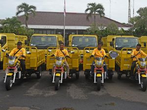 Potret Truk-Motor Roda Tiga Baru untuk Atasi Sampah di Serang
