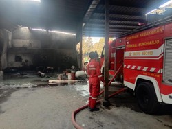 Gudang Pabrik Furnitur di Sukoharjo Terbakar