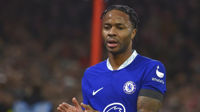 Raheem Sterling Chelsea's Raheem Sterling reacts during the English Premier League soccer match between Nottingham Forest and Chelsea at City ground in Nottingham, England, Sunday, Jan. 1, 2023. (AP Photo/Rui Vieira)
