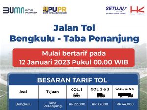 Tol Bengkulu Berbayar Mulai 12 Januari, Segini Tarifnya
