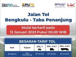 Tol Bengkulu Berbayar Mulai 12 Januari, Segini Tarifnya