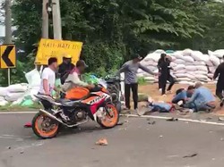 Tiga Motor Kecelakaan di Jalur Maut Gotekan Pacet, 3 Wisatawan Luka Serius