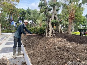 Penemuan Granat Balai Kota Surabaya, DLH Evaluasi Pengambilan Tanah Taman Penemuan Granat Balai Kota Surabaya, DLH Evaluasi Pengambilan Tanah Taman
