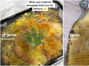 Totalitas! Resto Ini Sajikan Nasi Goreng Nanas dengan Buah Nanas Utuh