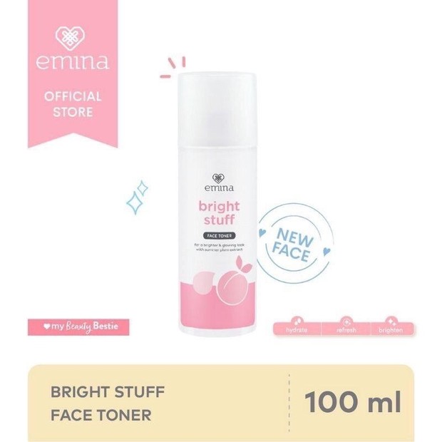 Emina Bright Stuff Toner berguna untuk membersihkan wajah dari kotoran, serta dapat mencerahkan kulit