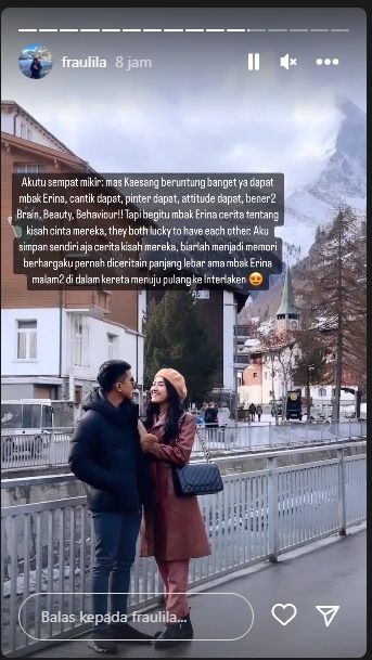 Kaesang Pangarep dan Erina Gudono saat menjalani bulan madu keliling Eropa.
