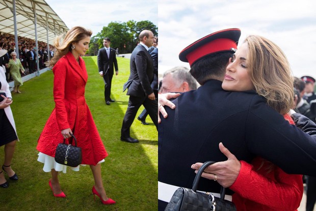 Penampilan Ratu Rania Saat di Acara Sandhurst Military Academy Ratu Rania