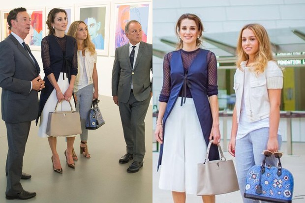 Penampilan Ratu Rania Saat Mengunjungi Foundation Louis Vuitton Ratu Rania