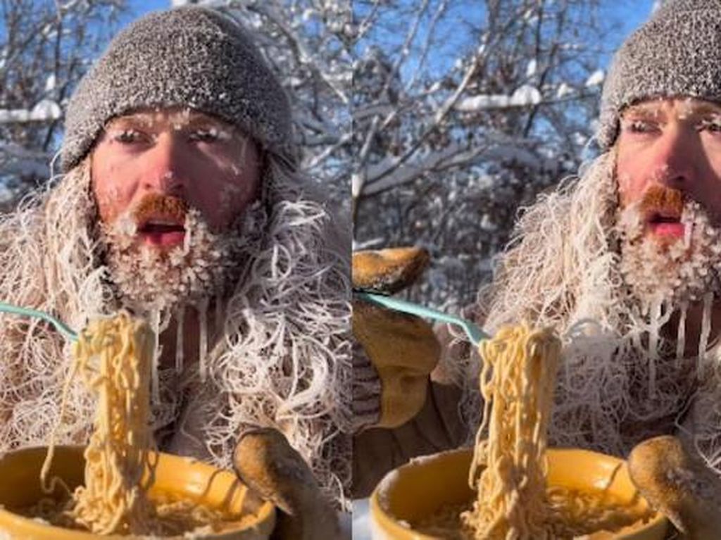 Viral! Pria Ini Coba Makan Ramen Kuah di Udara Super Dingin, Begini Hasilnya Viral! Pria Ini Coba Makan Ramen Kuah di Udara Super Dingin, Begini Hasilnya