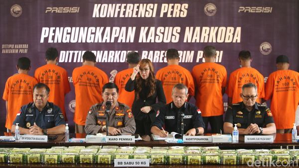 Bareskrim Polri Gagalkan Penyelundupan 50 Kg Sabu dari Malaysia