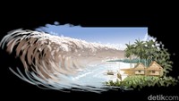 Ahli Kuak Potensi Tsunami hingga 34 Meter di Sumatera dan Jawa