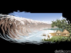 Ahli Kuak Potensi Tsunami hingga 34 Meter di Sumatera dan Jawa