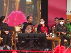 Momen Jokowi-Maruf Hadiri HUT ke-50 PDIP di JIExpo