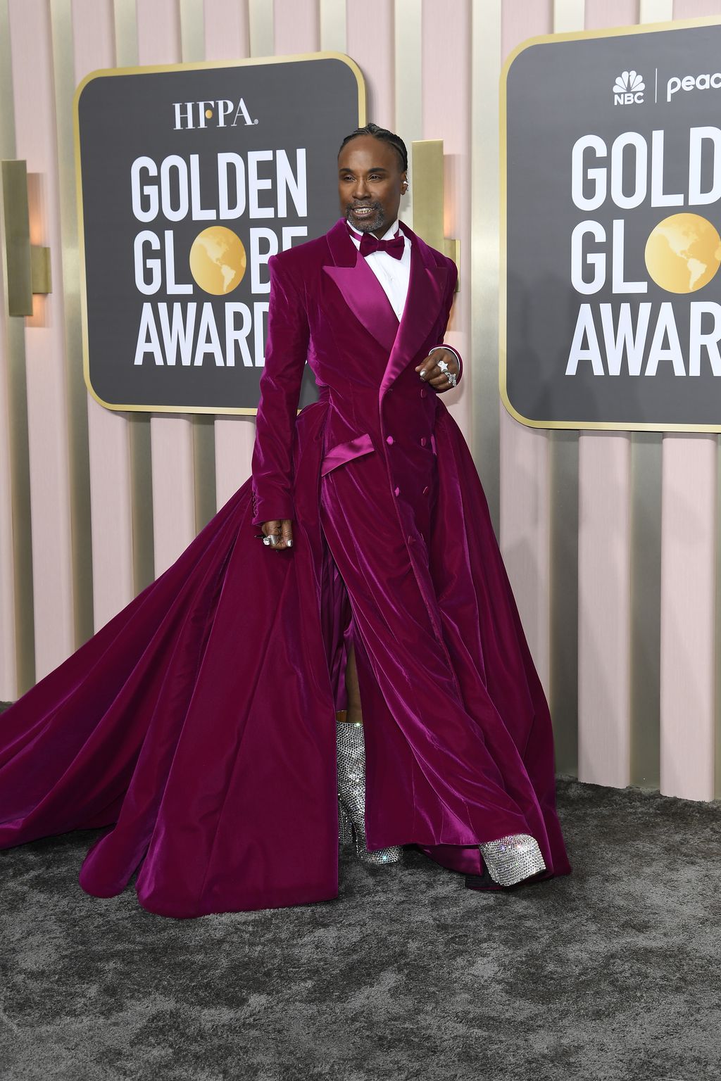 BEVERLY HILLS, CALIFORNIA - JANUARY 10: 80th Annual GOLDEN GLOBE AWARDS -- Pictured: Billy Porter arrives to the 80th Annual Golden Globe Awards held at the Beverly Hilton Hotel on January 10, 2023 in Beverly Hills, California. --  (Photo by Kevork Djansezian/NBC via Getty Images)