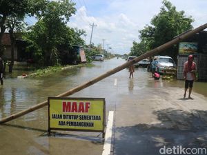 Banjir Pantura Jateng Meninggi, Jalur Alternatif Rembang-Pati Ditutup Banjir Pantura Jateng Meninggi, Jalur Alternatif Rembang-Pati Ditutup